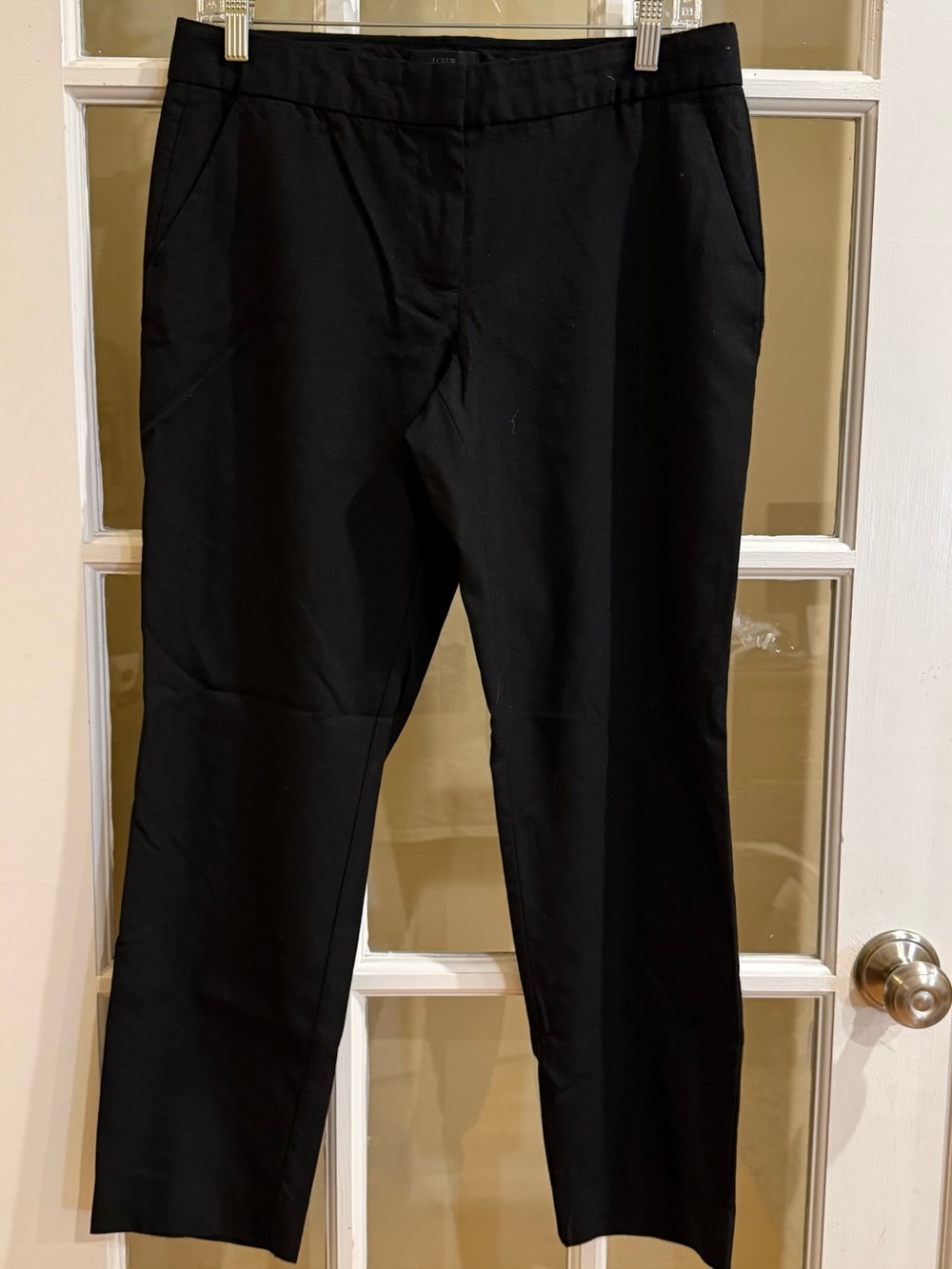 J. Crew Black 100% Wool Mid Rise Tailored Favorite Fit Flare Dress Pants Size 6